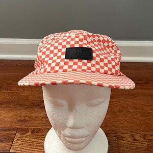 VANS David Five Panel Cap Checkerboard Orange-White